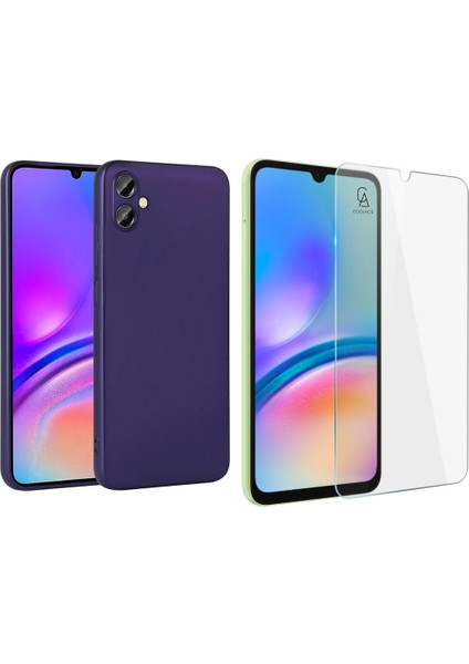 Samsung Galaxy A05 ile Uyumlu Kılıf Telefon Kılıfı ve Temperli Cam Ekran Koruyucu