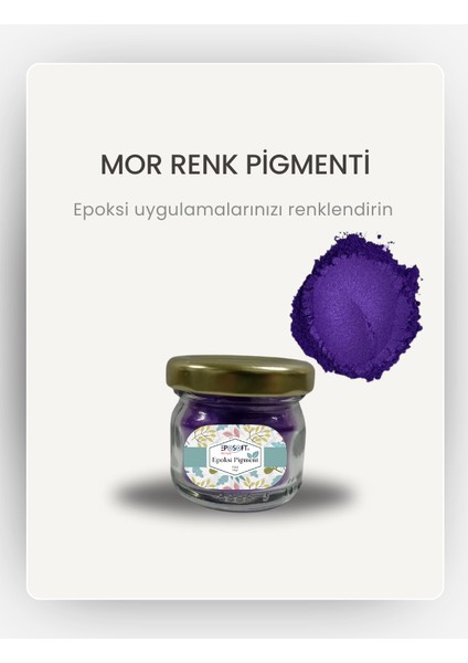 Epoksi Renk Pigmenti Sedefli (Simli) Mor Toz Pigment Boya 10 gr