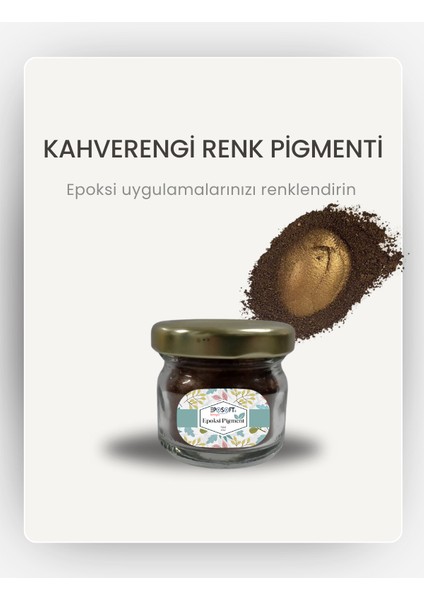 Epoksi Renk Pigmenti Sedefli (Simli) Kahverengi Toz Pigment Boya 10 gr