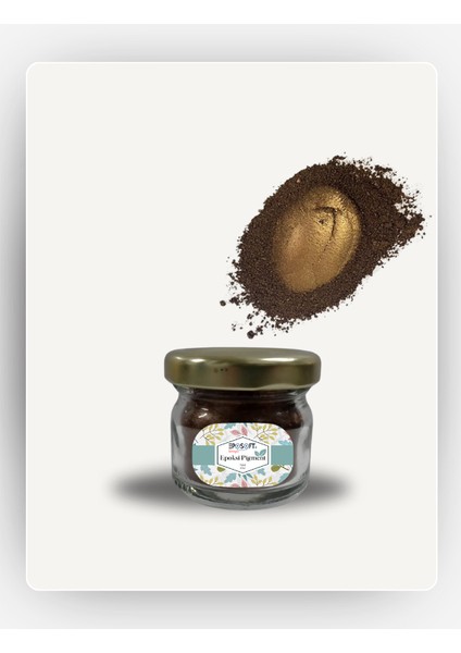 Epoksi Renk Pigmenti Sedefli (Simli) Kahverengi Toz Pigment Boya 10 gr