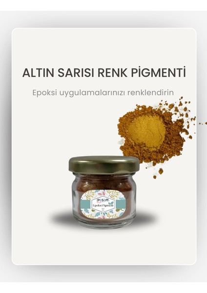 Epoksi Renk Pigmenti Sedefli (Simli) Altın Sarısı Toz Pigment Boya 10 gr