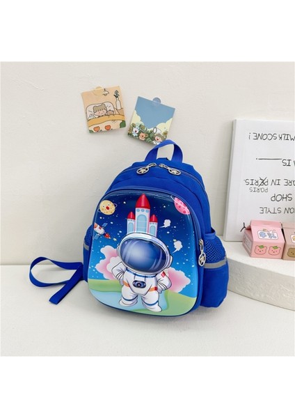 Çocuklar Sevimli Karikatür Okul Çantası Astronot (Mavi) (Yurt Dışından)
