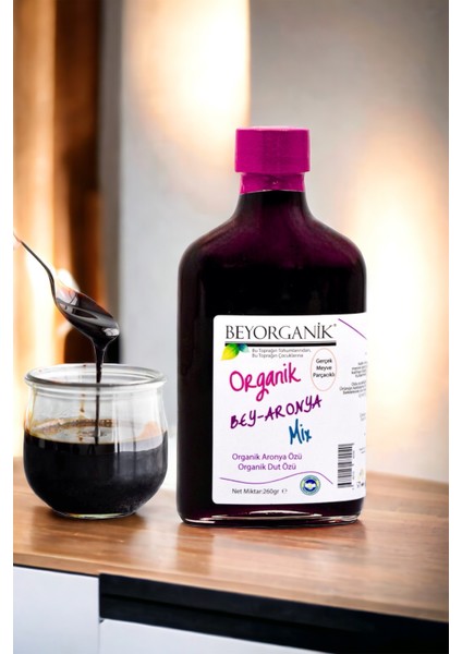 Organik Bey Aronya Meyve Parçacıklı 260gr