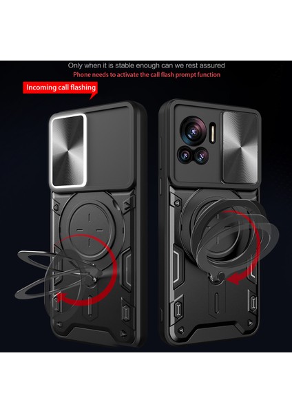 Motorola Edge 30 Ultra /moto X30 Pro Için Çift Katmanlı Telefon Kılıfı, Slayt Kamera Kapağı ve Metal Gizli Braket ile Gümüş (Yurt Dışından) fiyatları