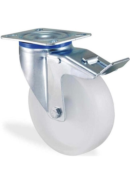 100 mm Polyamid Döner Frenli Servis Tekeri