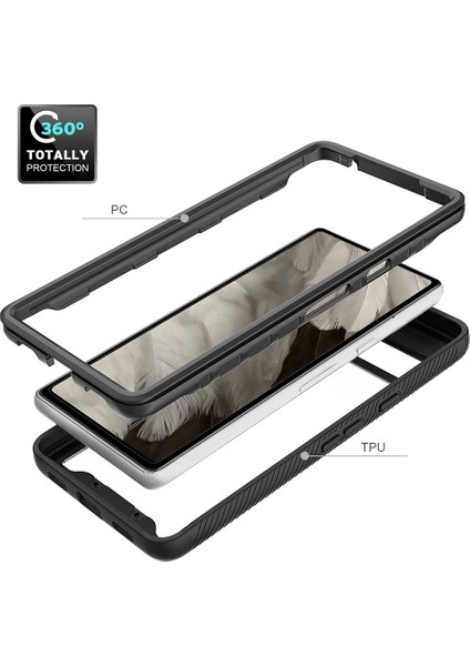 Google Pixel 7A Için Hibrit Bumper Tam Koruma Telefon Kılıfı - Lacivert (Yurt Dışından) modelleri
