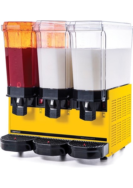 Samixir Klasik Triple 60 Lt Fıskiyeli-Karıştırıcılı Soğuk İçecek Makinesi 60-SMMY