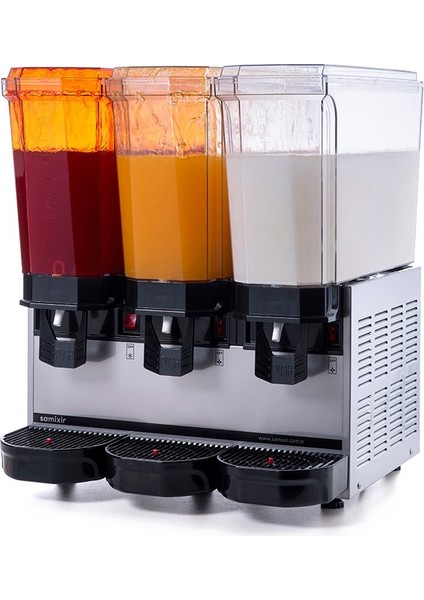 Samixir Klasik Triple 60 Lt Fıskiyeli-Karıştırıcılı Soğuk İçecek Makinesi 60-SSMI
