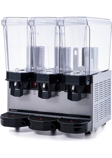 Samixir Klasik Triple 60 Lt Fıskiyeli-Karıştırıcılı Soğuk İçecek Makinesi 60-SSMI