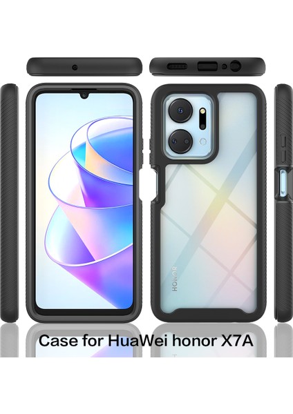 Honor X7A Için Hibrit Bumper Tam Koruma Telefon Kılıfı - Siyah (Yurt Dışından) modelleri