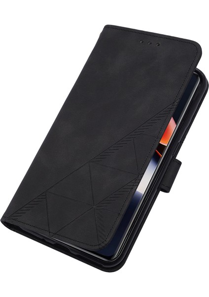 Oneplus 11R / Ace 2 Için Kabartmalı Pu Deri Stand Cüzdan Telefon Kılıfı - Siyah (Yurt Dışından) modelleri