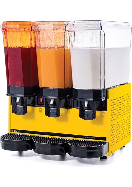 Samixir Klasik Triple 60 Lt Fıskiyeli-Karıştırıcılı Soğuk İçecek Makinesi 60-SSMY