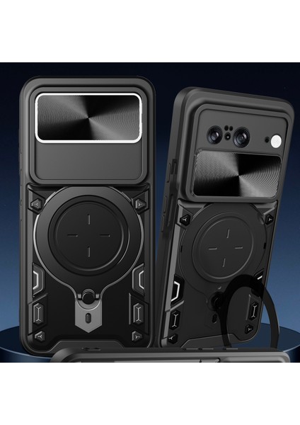 Google Pixel 8 Için Çift Katmanlı Telefon Kılıfı, Slayt Kamera Kapağı ve Metal Gizli Braket ile Mavi (Yurt Dışından) indirimleri