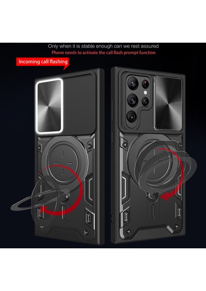 Samsung Galaxy S22 Ultra 5g Için Çift Katmanlı Telefon Kılıfı, Slayt Kamera Kapağı ve Metal Gizli Braket ile Mavi (Yurt Dışından) fiyatları