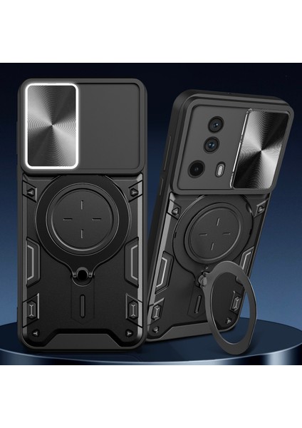 Xiaomi 13 Lite /xiaomi Civi 2 Için Çift Katmanlı Telefon Kılıfı, Slayt Kamera Kapağı ve Metal Gizli Braket ile Rose Gold (Yurt Dışından) indirimleri