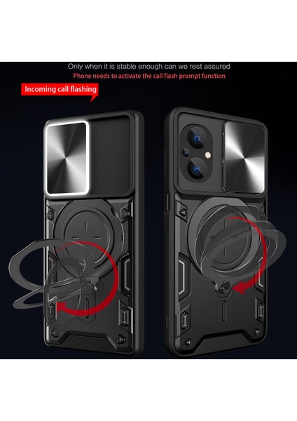 Xiaomi Poco M5 Için Çift Katmanlı Telefon Kılıfı, Slayt Kamera Kapağı ve Metal Gizli Braket ile Rose Gold (Yurt Dışından) fiyatları
