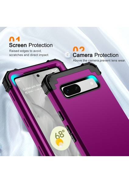 Google Pixel 7A Için Yumuşak Silikon Sert Pc Tampon Telefon Kılıfı - Rose Gold (Yurt Dışından) modelleri
