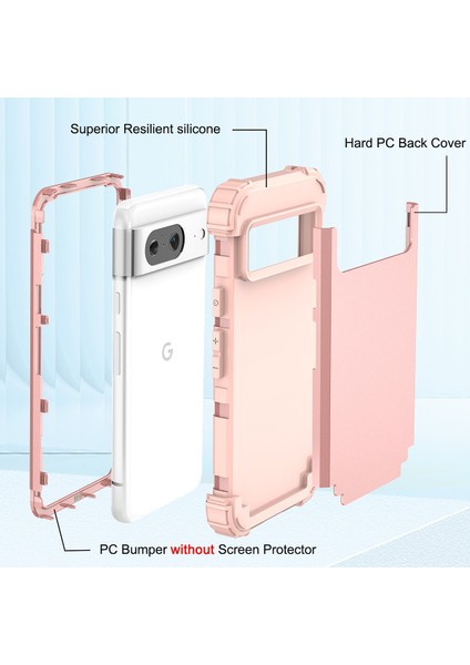 Google Pixel 8 Için Yumuşak Silikon Sert Pc Tampon Telefon Kılıfı - Siyah (Yurt Dışından) fırsatları