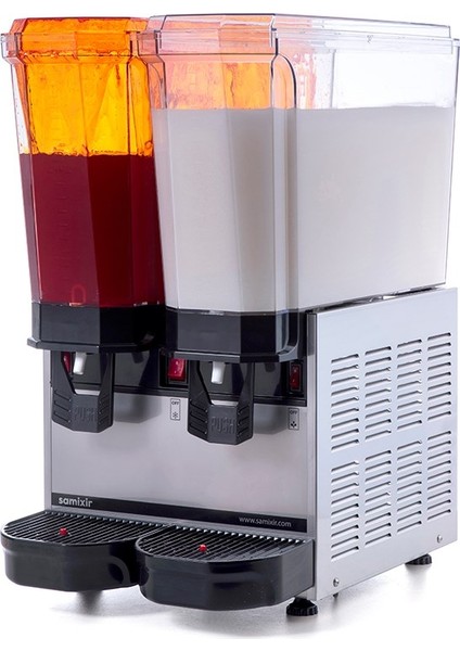Samixir Klasik Twin 20+20 Lt Fıskiyeli-Karıştırıcılı Soğuk İçecek Makinesi 40-SMI