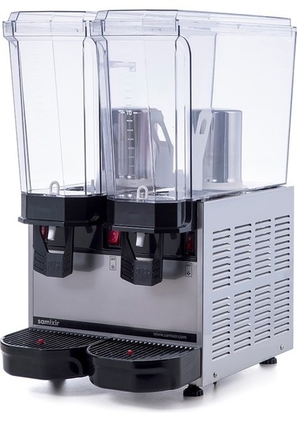 Samixir Klasik Twin 20+20 Lt Fıskiyeli-Karıştırıcılı Soğuk İçecek Makinesi 40-SMI