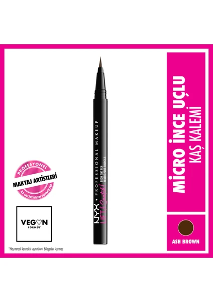 Nyx Professional Makeup Lıft & Snatch! Brow Tınt Pen - Ash Brown