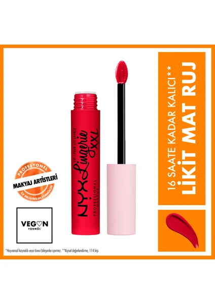 Nyx Professional Makeup Lıp Lıngerıe Xxl Matte Lıquıd Lıpstıck - Untamable