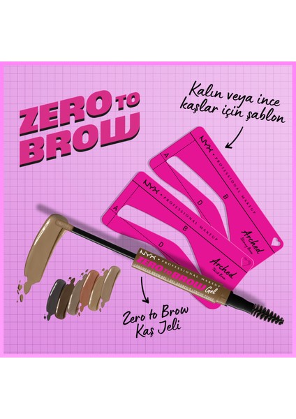 Nyx Professional Makeup Zero To Brow Kalın Kaşlar Için Kaş Şablonu - Thick Brow