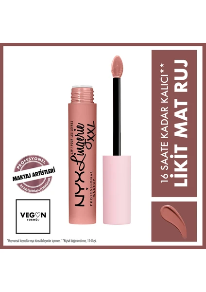 Nyx Professional Makeup Lıp Lıngerıe Xxl Matte Lıquıd Lıpstıck - Undressd