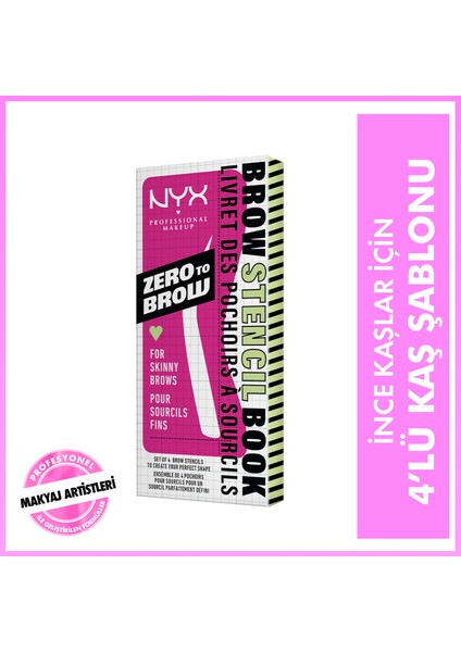 Nyx Professional Makeup Zero To Brow Ince Kaşlar Için Kaş Şablonu - Skinny Brow