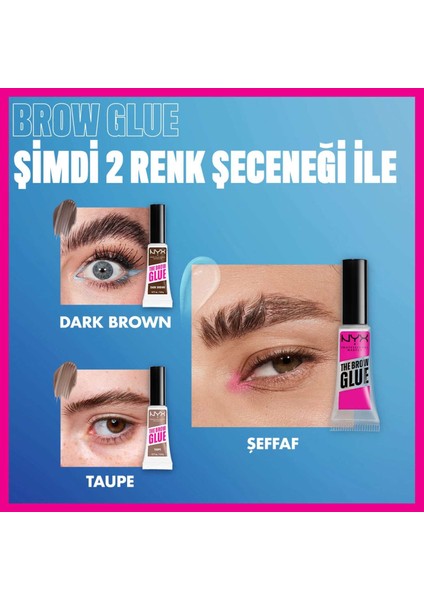 Nyx Professional Makeup The Brow Glue Instant Brow Styler Kaş Sabitleyici Maskara - Dark Brown