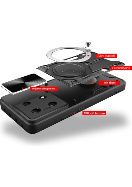 Infinix Note 30 5g/4g Için Çift Katmanlı Telefon Kılıfı, Slayt Kamera Kapağı ve Metal Gizli Braket ile Siyah (Yurt Dışından) fırsatları
