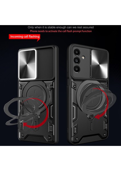 Samsung Galaxy A24 4g Için Çift Katmanlı Telefon Kılıfı, Slayt Kamera Kapağı ve Metal Gizli Braket ile Rose Gold (Yurt Dışından) fiyatları