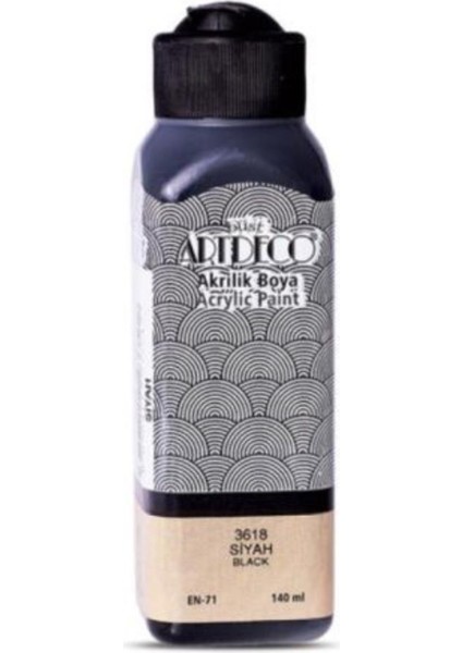 Çetiner Group Artdeco Akrilik Boya 140 ml Siyah