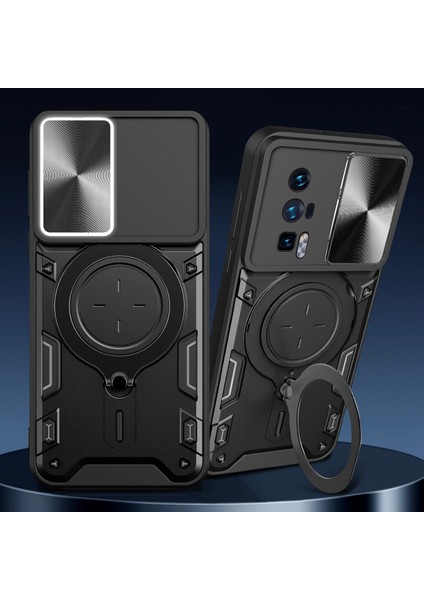 Xiaomi Poco F5 Pro /redmi K60 /K60 Pro Için Çift Katmanlı Telefon Kılıfı, Slayt Kamera Kapağı ve Metal Gizli Braket ile Mavi (Yurt Dışından) indirimleri