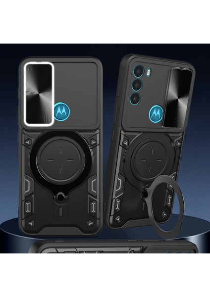 Motorola Moto G71 5g Için Çift Katmanlı Telefon Kılıfı, Slayt Kamera Kapağı ve Metal Gizli Braket ile Mor (Yurt Dışından) indirimleri