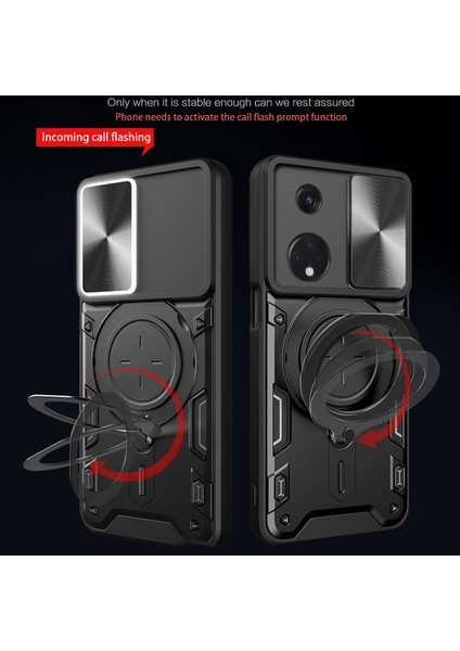 Oppo Reno8 T 5g Için Çift Katmanlı Telefon Kılıfı, Slayt Kamera Kapağı ve Metal Gizli Braket ile Mor (Yurt Dışından) fiyatları
