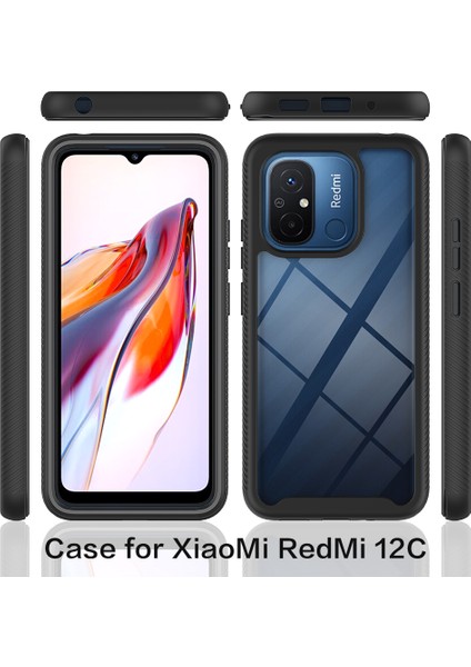 Xiaomi Redmi 12C Için Hibrit Bumper Tam Koruma Telefon Kılıfı - Lacivert (Yurt Dışından) modelleri