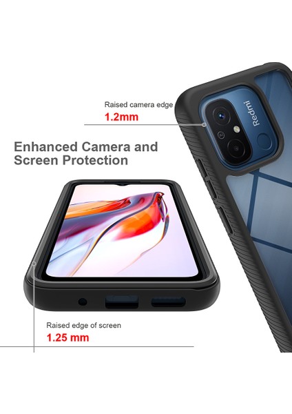 Xiaomi Redmi 12C Için Hibrit Bumper Tam Koruma Telefon Kılıfı - Lacivert (Yurt Dışından) indirimleri