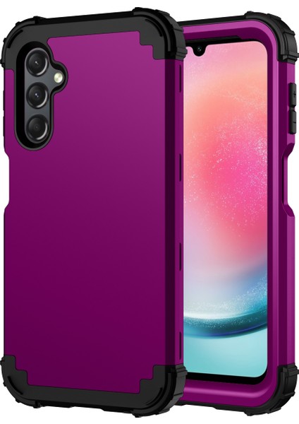 Samsung Galaxy A24 4g Için Yumuşak Silikon Sert Pc Tampon Telefon Kılıfı - Rose Gold (Yurt Dışından)