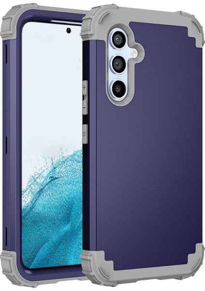 Samsung Galaxy A54 Için Yumuşak Silikon Sert Pc Tampon Telefon Kılıfı - Lacivert (Yurt Dışından)