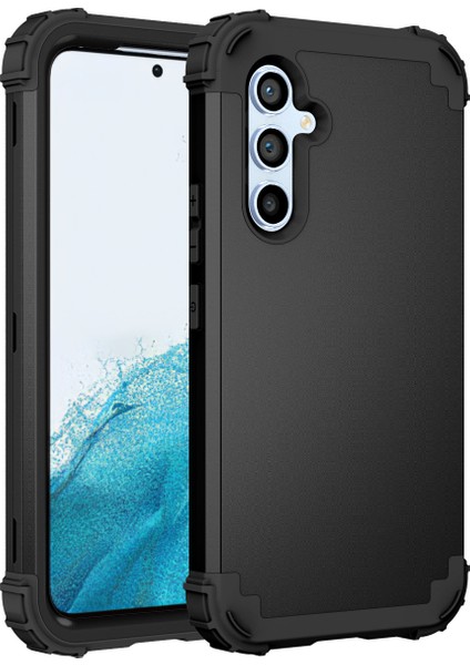 Samsung Galaxy A54 Için Yumuşak Silikon Sert Pc Tampon Telefon Kılıfı - Siyah (Yurt Dışından)