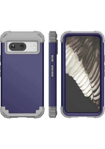 Google Pixel 7 Pro Için Yumuşak Silikon Sert Pc Tampon Telefon Kılıfı - Mor (Yurt Dışından)
