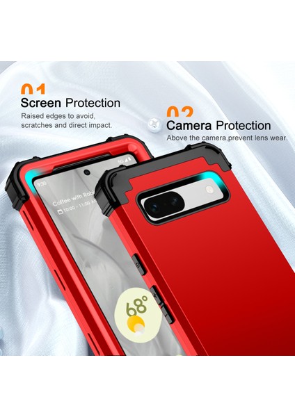 Google Pixel 7A Için Yumuşak Silikon Sert Pc Tampon Telefon Kılıfı - Lacivert (Yurt Dışından) modelleri
