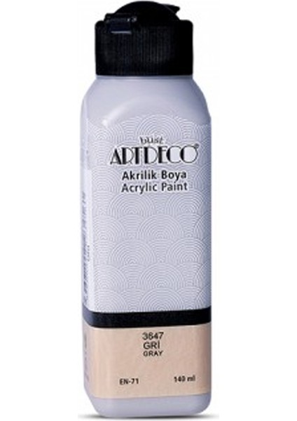 Çetiner Group Artdeco Akrilik Boya 140 ml Gri 3647