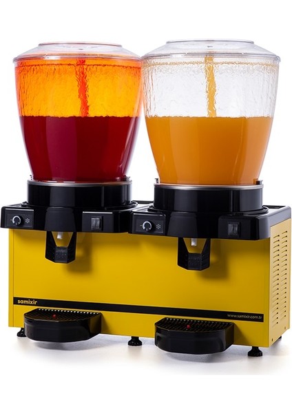 Samixir Panoramik Twin 22+22 Lt Fıskiyeli Soğuk İçecek Makinesi SS44-AY