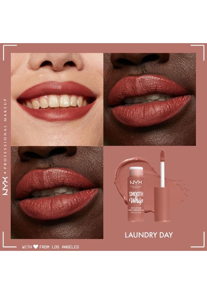 Nyx Professional Makeup Smooth Whip Kremsi Likit Mat Ruj - Laundry Day