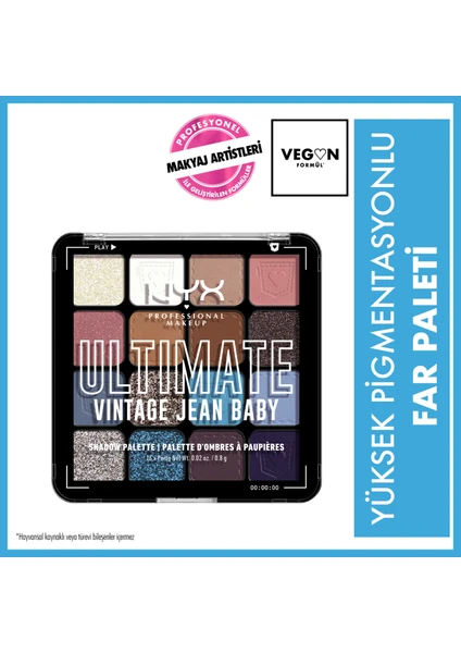 Nyx Professional Makeup Ultimate Shadow Palette - Vintage Jean Baby Göz Farı Paleti