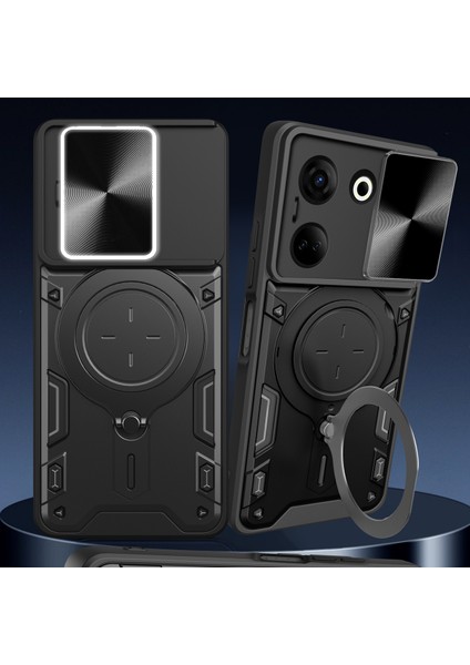 Tecno Camon 20 / Camon 20 Pro Için Çift Katmanlı Telefon Kılıfı, Slayt Kamera Kapağı ve Metal Gizli Braket ile Mor (Yurt Dışından) indirimleri