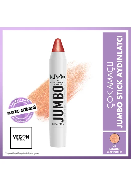 Nyx Professional Makeup Jumbo Face Stick | Çok Amaçlı Stick Aydınlatıcı - Lemon Merıngue