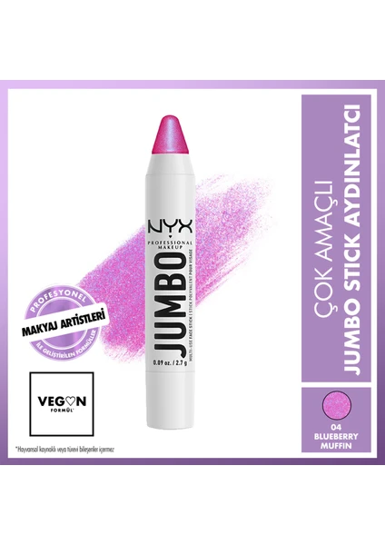 Nyx Professional Makeup Jumbo Face Stick | Çok Amaçlı Stick Aydınlatıcı - Blueberry Muffın